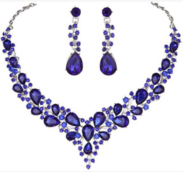 Schmuckset mit AAA-Zirkonia, 4 Farben erhältlich