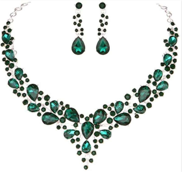 Schmuckset mit AAA-Zirkonia, 4 Farben erhältlich