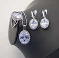 COMPLETE JEWELRY SET NECKLACE, EARRINGS, AND RING (AAA ZIRCON).