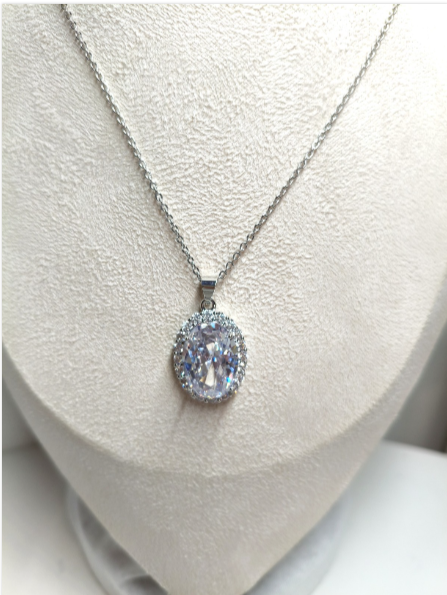 COMPLETE JEWELRY SET NECKLACE, EARRINGS, AND RING (AAA ZIRCON).