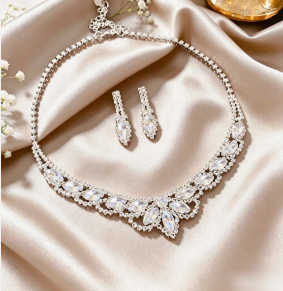 AAA Zircon Necklace and Earrings Set