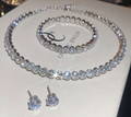 AAA Zircon Necklace, Bracelet and Earrings Set 3 PIECES