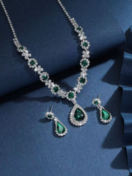 AAA Zircon Necklace and Earrings Set