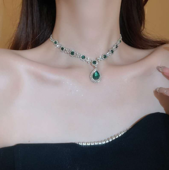AAA Zircon Necklace and Earrings Set
