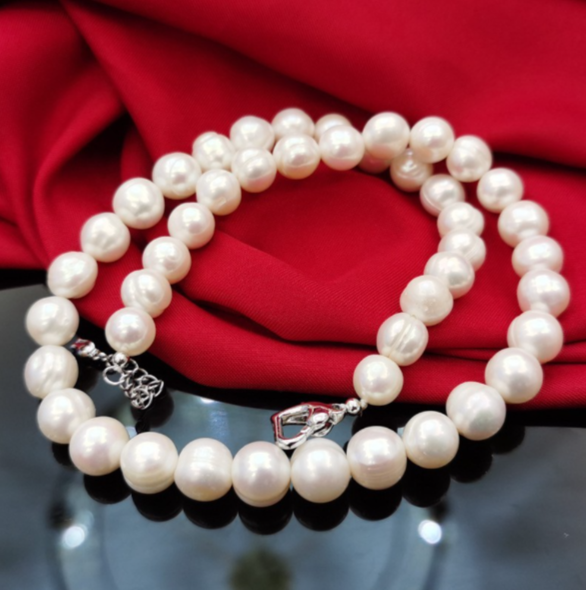 collana di perle vere di 10 mm