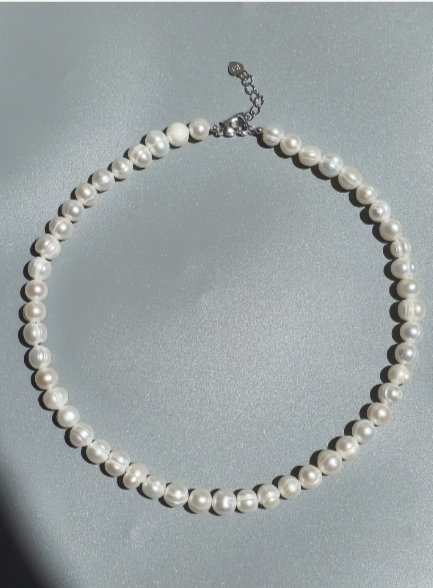 collana di perle vere di 10 mm