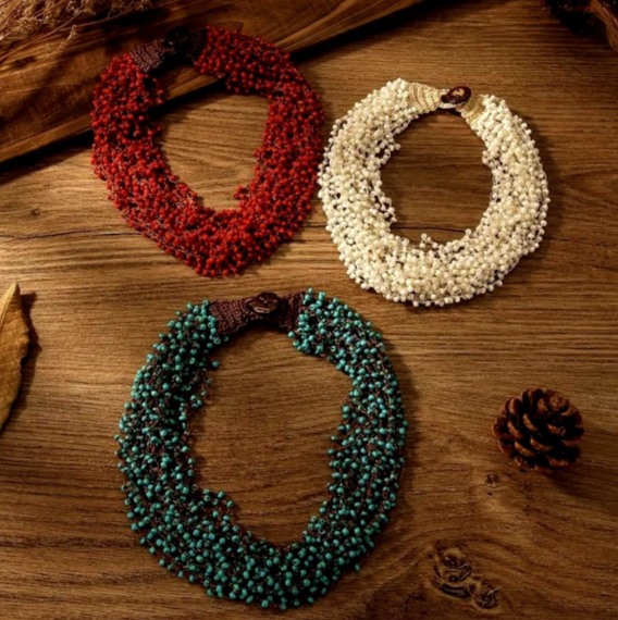 collana artigianale di perline stile boemo