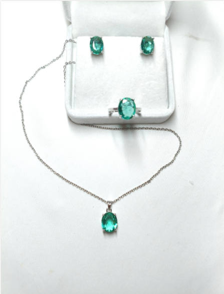 AAA zircon set. 3 PCS Statement Jewelry for Women. NO NICKEL