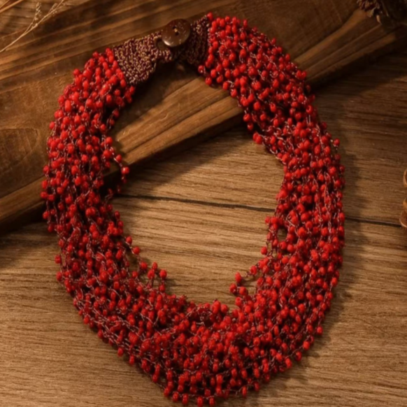 collana artigianale di perline stile boemo