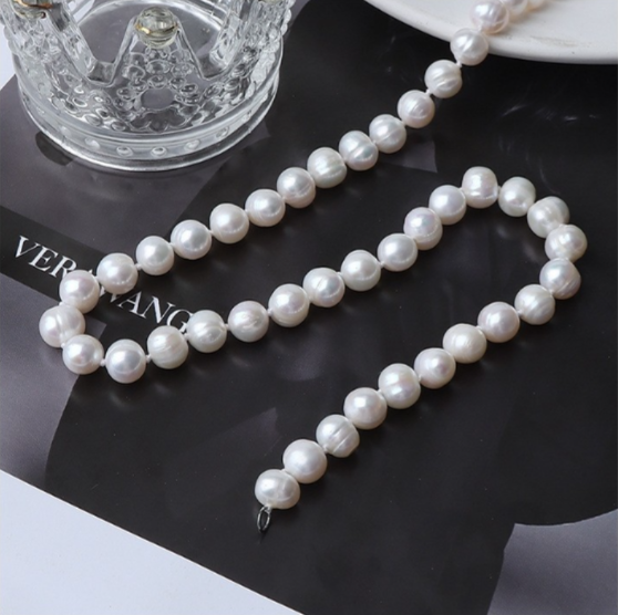 Natural Freshwater Pearl Necklace 8-9MM, Baroque, Women's Wedding Choker