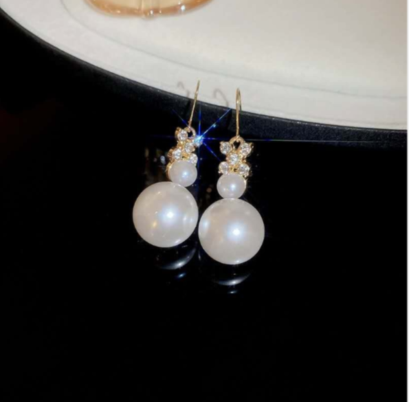 Fashion set COLLANA E ORECCHINI di zirconi, cristalli e perle 2 PEZZI