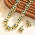 2-piece vintage style floral pearl and diamond set