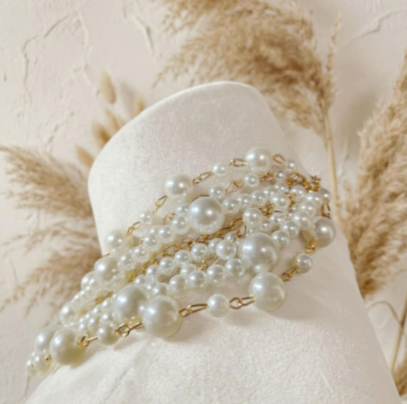 2-teiliges mehrlagiges Perlen-Hänge-Set im Fashion-Stil