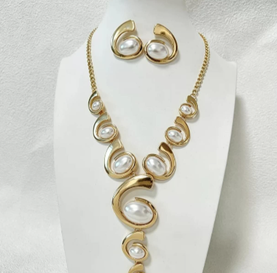 Fashion SET di resina forma geometrica 2 PEZZI stile esagerato