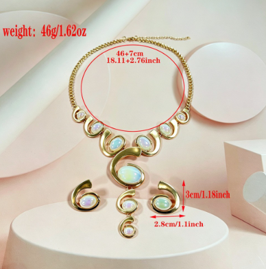 Fashion SET di resina forma geometrica 2 PEZZI stile esagerato