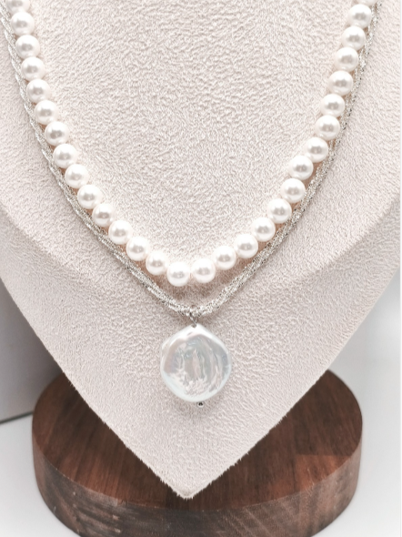 collana di perle naturale barocca