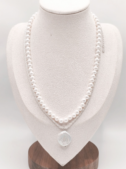 collana di perle naturale barocca