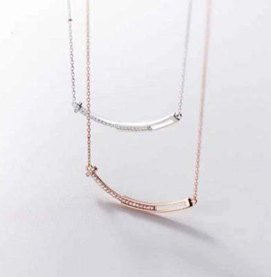 Collana clavicolare minimalista in argento sterling 925