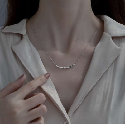 Collana clavicolare minimalista in argento sterling 925