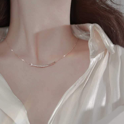 Collana clavicolare minimalista in argento sterling 925