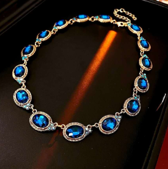 SET of vintage blue stone 2 PIECES