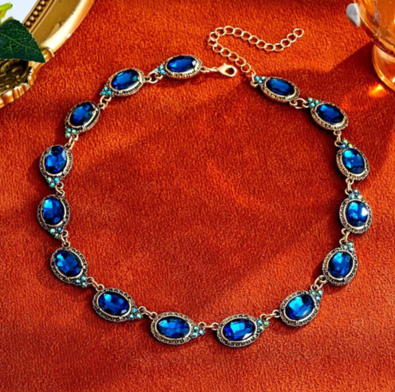 SET of vintage blue stone 2 PIECES