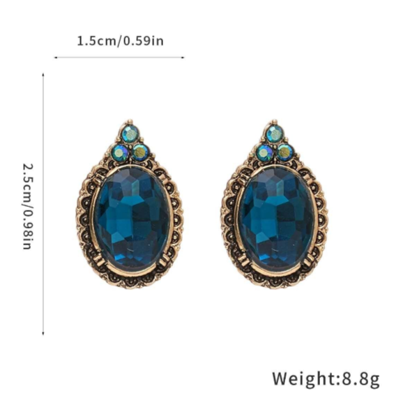 SET of vintage blue stone 2 PIECES