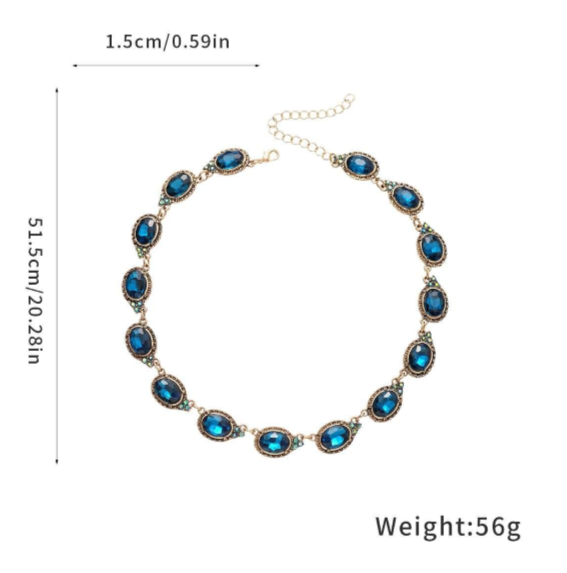 SET of vintage blue stone 2 PIECES