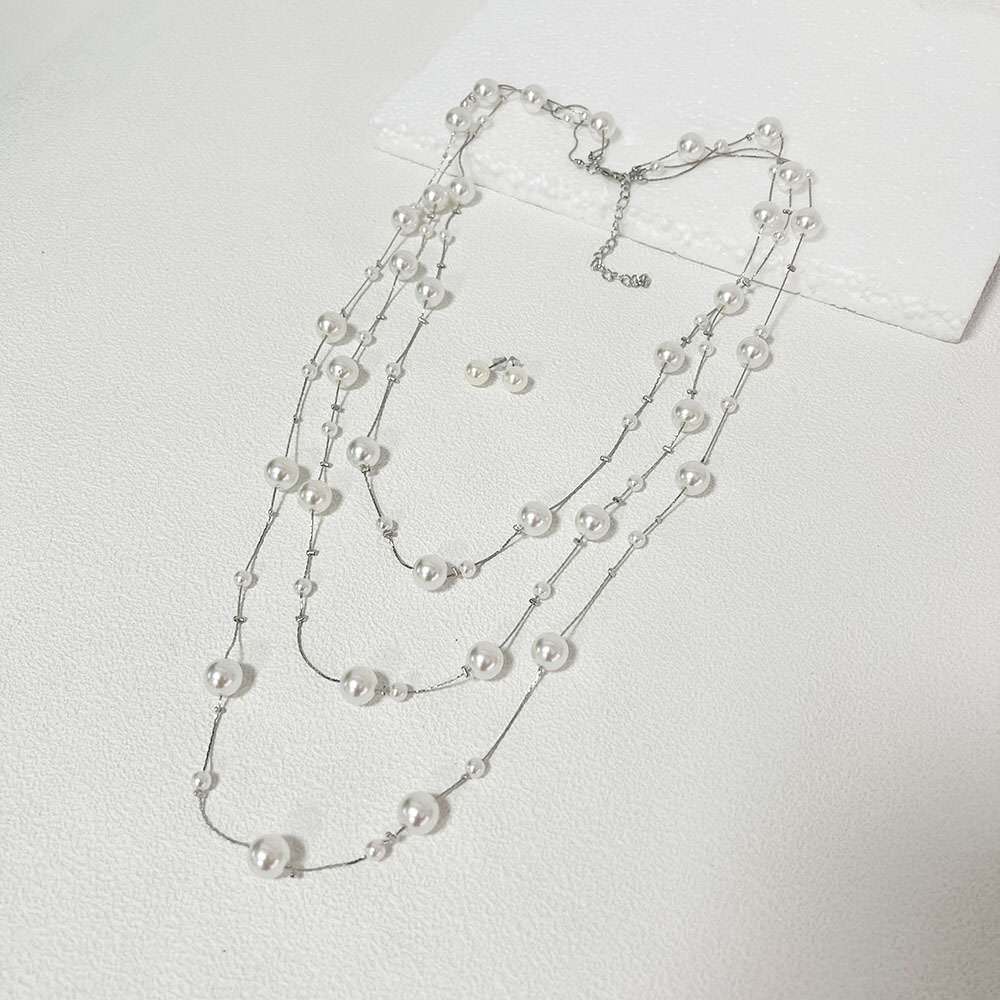 Fashion Perlenset mehrlagig 2-TEILIG