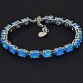Bracciale con Opale  in Argento 925 Ipoallergenico - 2 Colori. no nichel