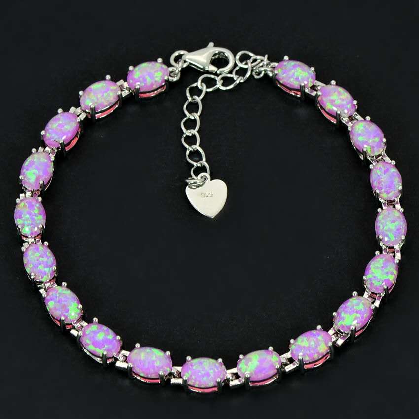 Armband mit Opal aus hypoallergenem 925er Sterlingsilber – 2 Farben. Nickelfrei