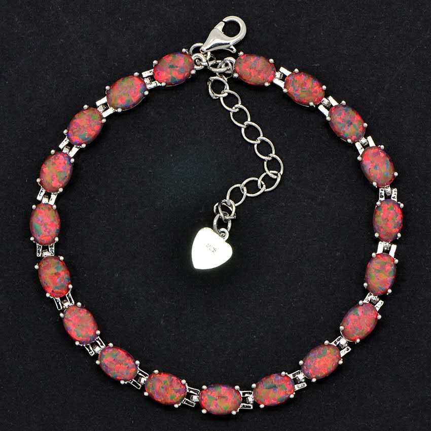 Armband mit Opal aus hypoallergenem 925er Sterlingsilber – 2 Farben. Nickelfrei