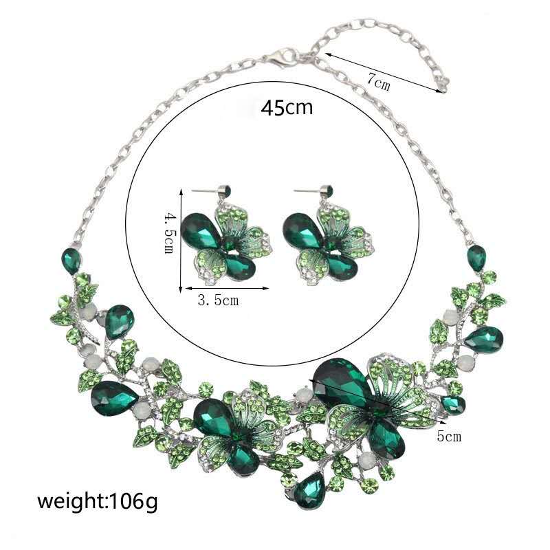 Fashion AAA zirconia floral pattern set 2 PCS