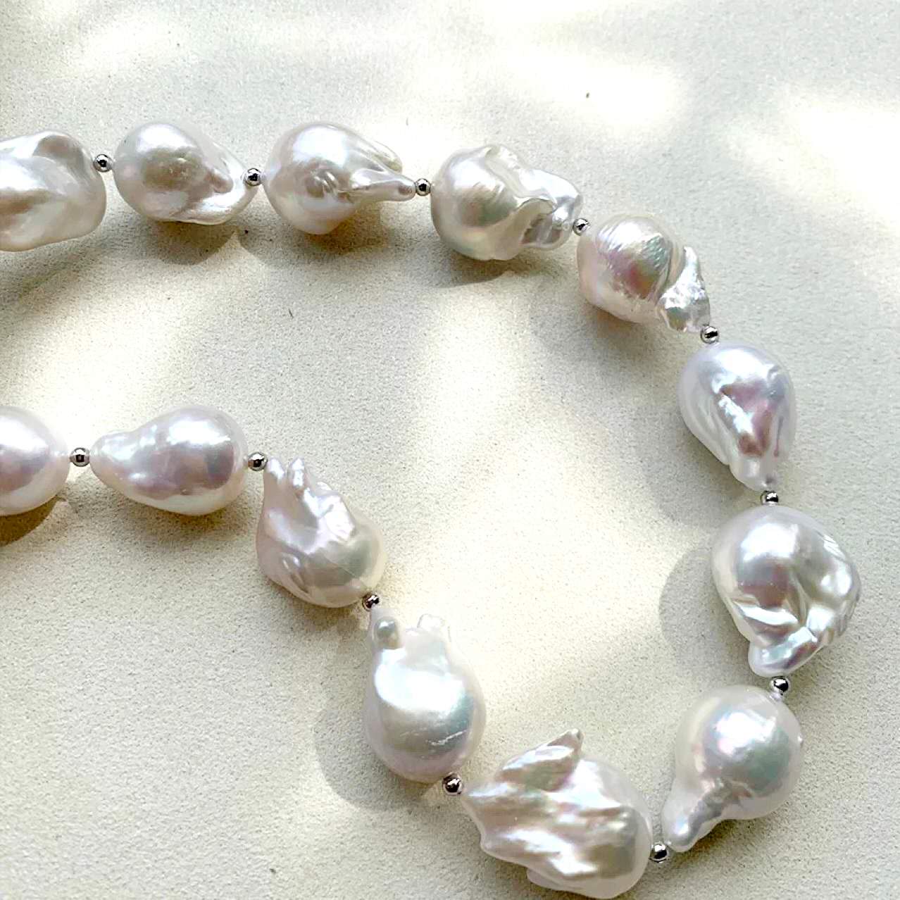 Collana perle barocche naturali grandi 16-17mm, girocollo perle d’acqua dolce barocche irregolari alto lustro, collana perle vintage di lusso fatta a mano regalo per donna