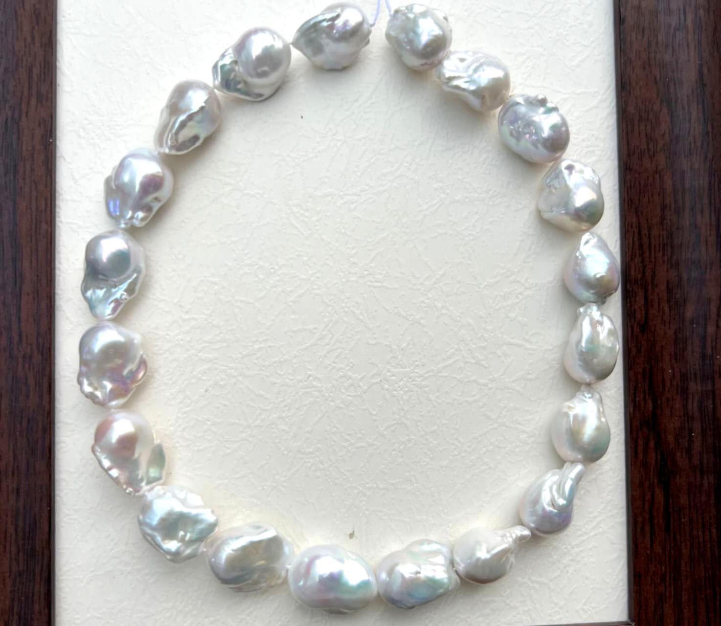 Collana perle barocche naturali grandi 16-17mm, girocollo perle d’acqua dolce barocche irregolari alto lustro, collana perle vintage di lusso fatta a mano regalo per donna
