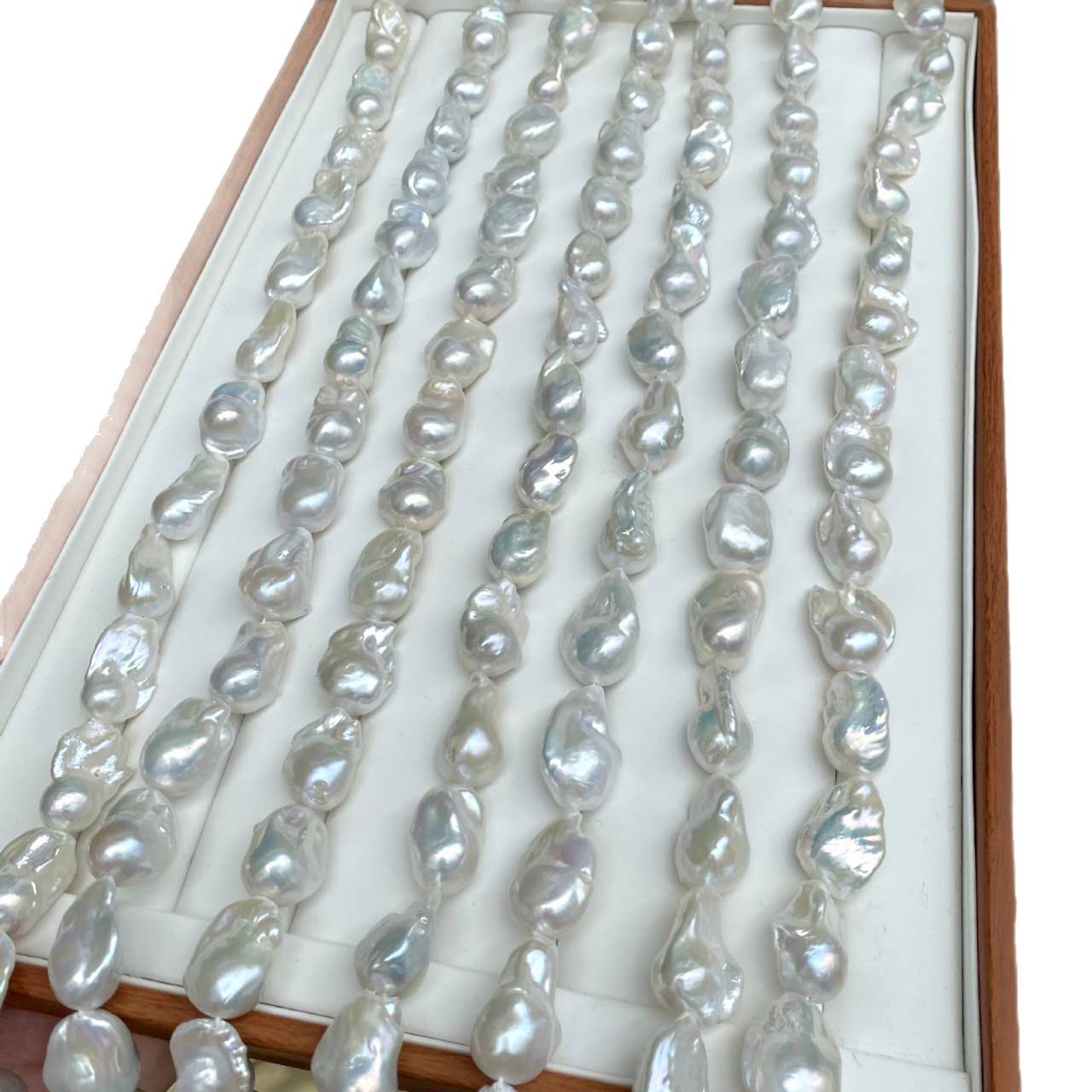 Collana perle barocche naturali grandi 16-17mm, girocollo perle d’acqua dolce barocche irregolari alto lustro, collana perle vintage di lusso fatta a mano regalo per donna
