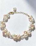 Bracciale Elegante Pastello Perla Mista Bianco-Rosa-Viola