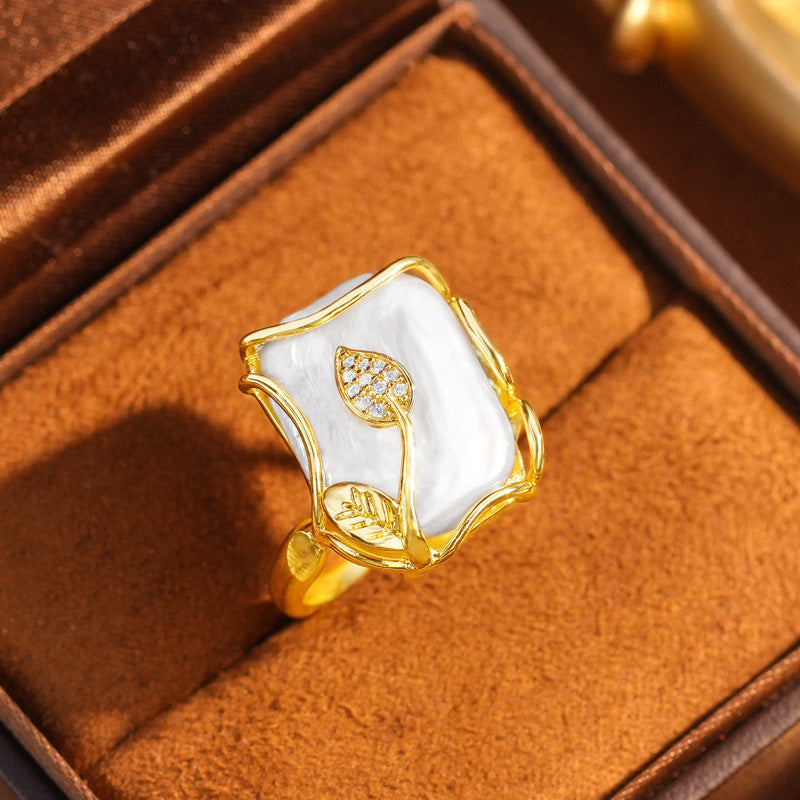 Set di Gioielli di perle barocche naturali 3 Pezzi, Placcato Oro 18K, Stile Francese