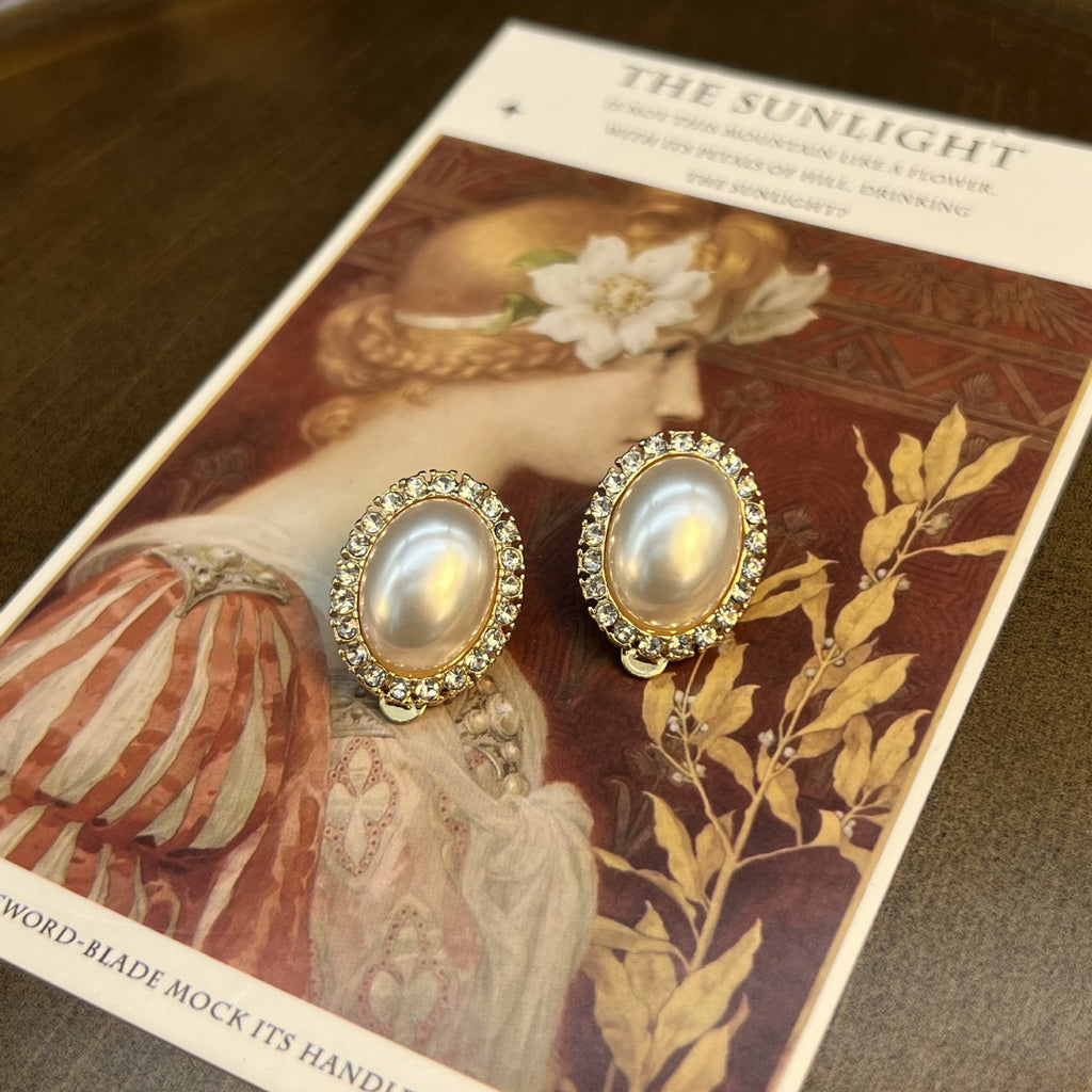 SET di zirconi,perle e diamanti doppio strato stile vintage e francesce 3 PEZZI