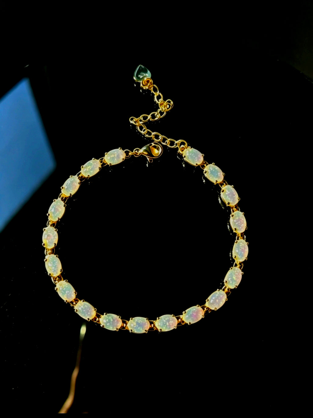 Bracciale con Opale in Argento 925 Ipoallergenico - 7 COLORI -