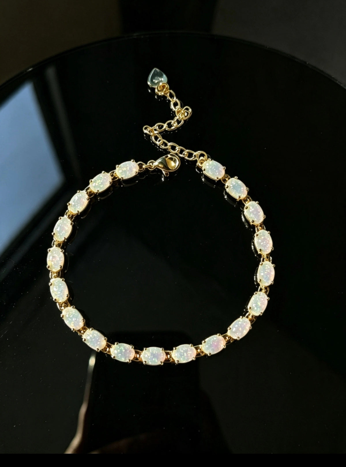 Bracciale con Opale in Argento 925 Ipoallergenico - 7 COLORI -