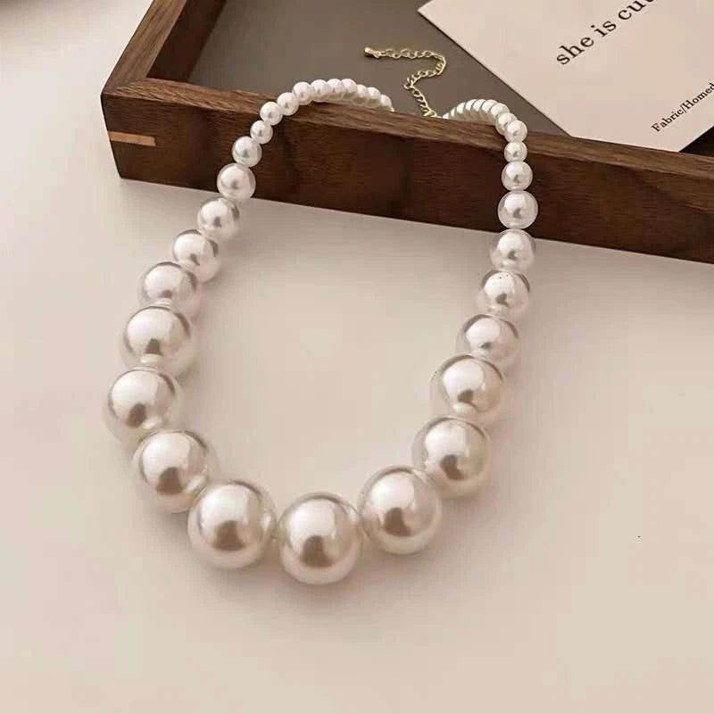 Set Gioielli 4 Pezzi Perle， Collana， Bracciale， Orecchini e Anello regolabile