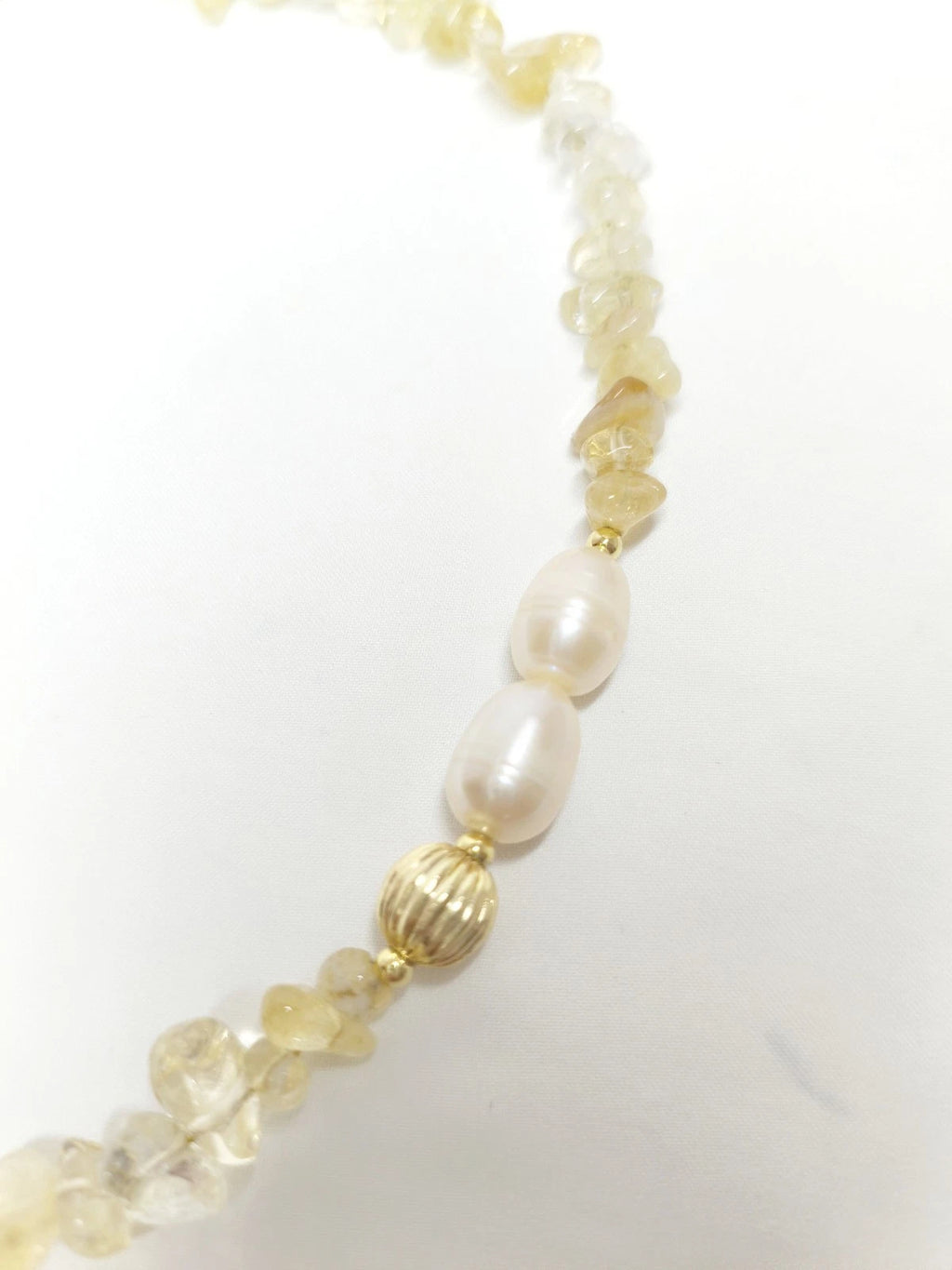 Freshwater Pearl and Natural Stone Necklace, adjustable Shell Pendant