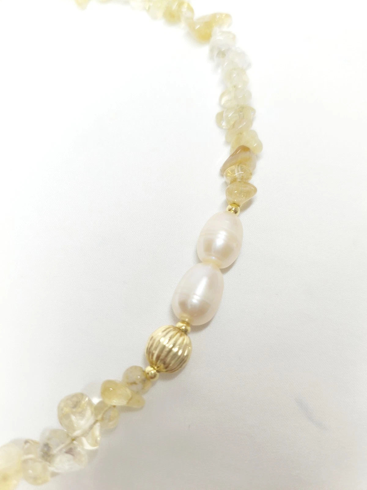 Freshwater Pearl and Natural Stone Necklace, adjustable Shell Pendant