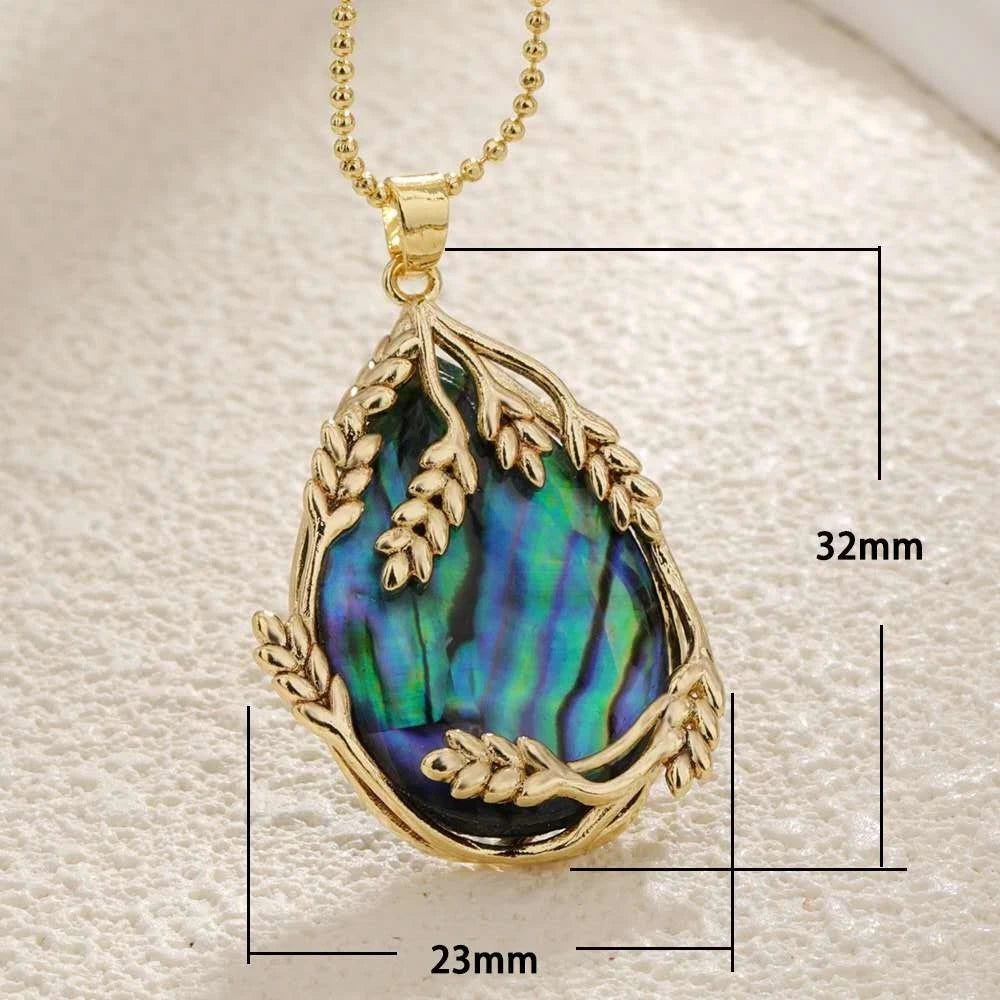 18K gold-plated necklace with natural baroque pearl pendant and real seashell