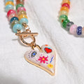 Collana artigianale perline vetro a forma di mais