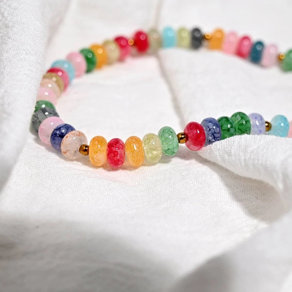 Collana artigianale perline vetro a forma di mais
