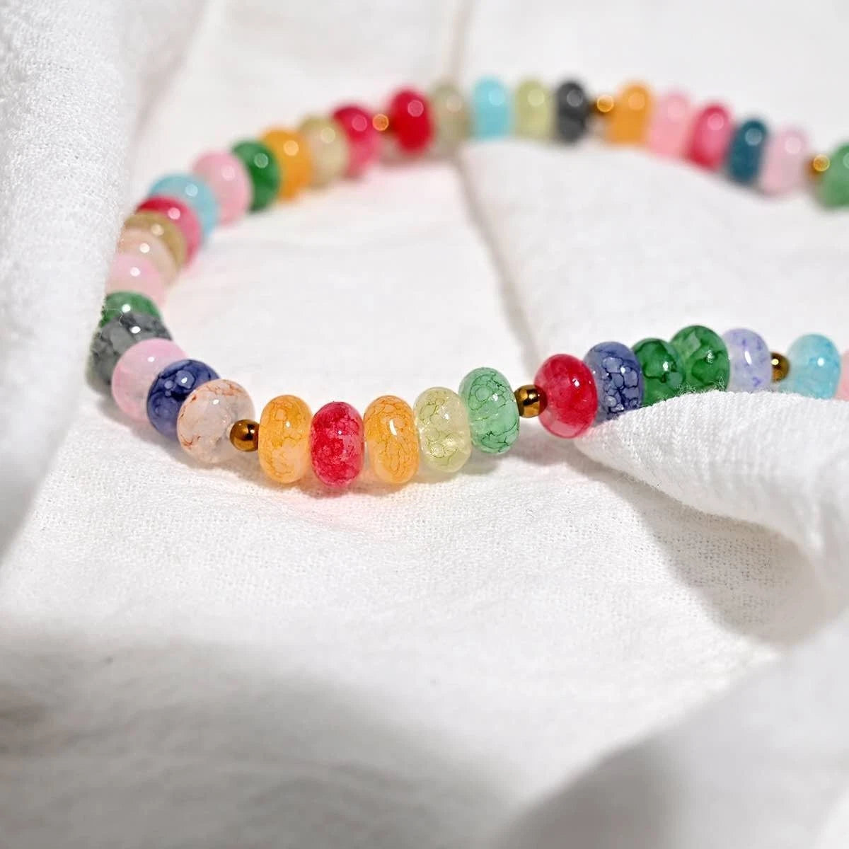 Collana artigianale perline vetro a forma di mais