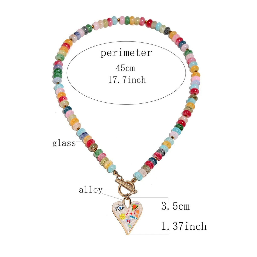 Collana artigianale perline vetro a forma di mais