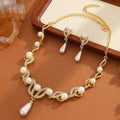 set di cristalli e perle forma goccia 2 pezzi